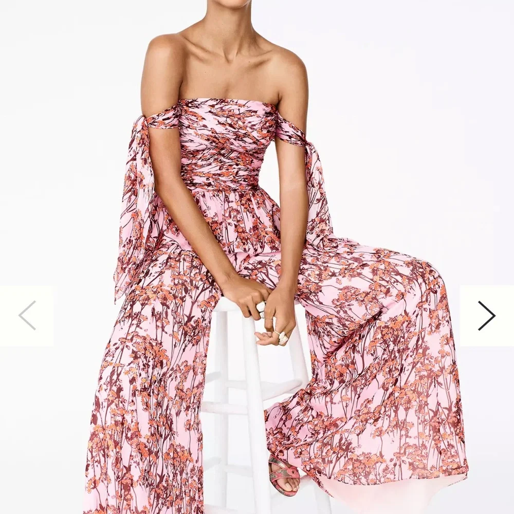 BHLDN Flor Et Al off shoulder Vivian jumpsuit - Picture 2 of 6